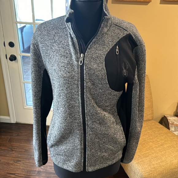 SPYDER Black & White Zip Up Jacket - Picture 1 of 14